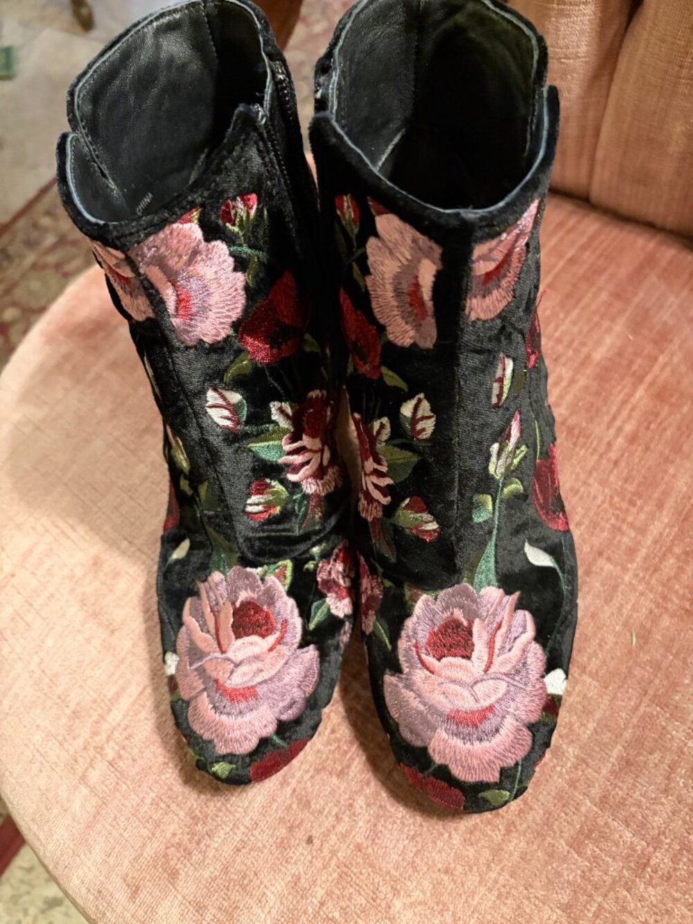 Velvet Embroided Ankle Boots by Kate Spade - Picture 2 of 5